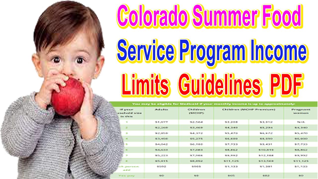 Colorado Summer Food Service Program Income Limits 2024
